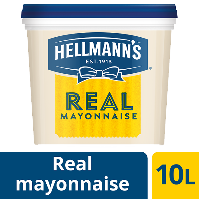 Hellmann's Real  Μαγιονέζα 10 lt - HELLMANN’S REAL μαγιονέζα πλούσια γεύση, σφικτή υφή, αυθεντικό χρώμα.