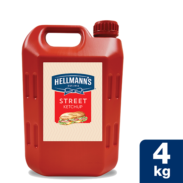 Hellmann’s Street Κέτσαπ 4 kg - Γλυκιά κέτσαπ με γεύση τομάτας και πλούσιο χρώμα