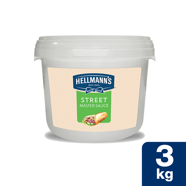 Hellmann’s Street Μάστερ Σως 3 Kg - Γεμάτη, πλούσια γεύση μουστάρδας και μπαχαρικών ιδανική για όλα τα πιάτα