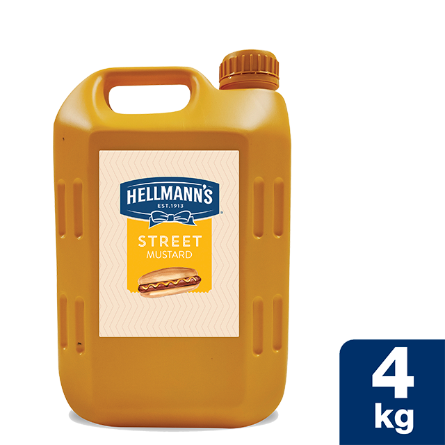 Hellmann’s Street Μουστάρδα 4 Kg - Απαλή, κίτρινη μουστάρδα κατάλληλη ως συστατικό ή συνοδευτικό