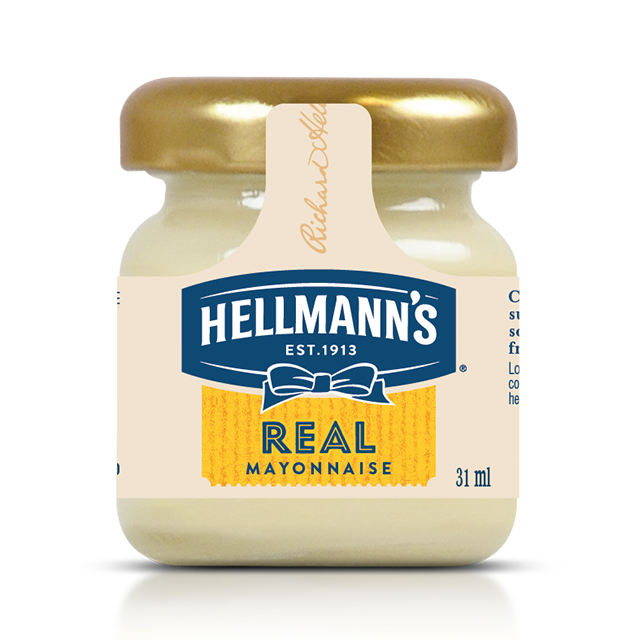 Hellmann's Μαγιονέζα Mini Βαζάκι  33 ml - H σειρά Hellmann’s Mini me απογειώνει την εμπειρία των πελατών βάζοντας την τελευταία πινελιά στο πιάτο σας