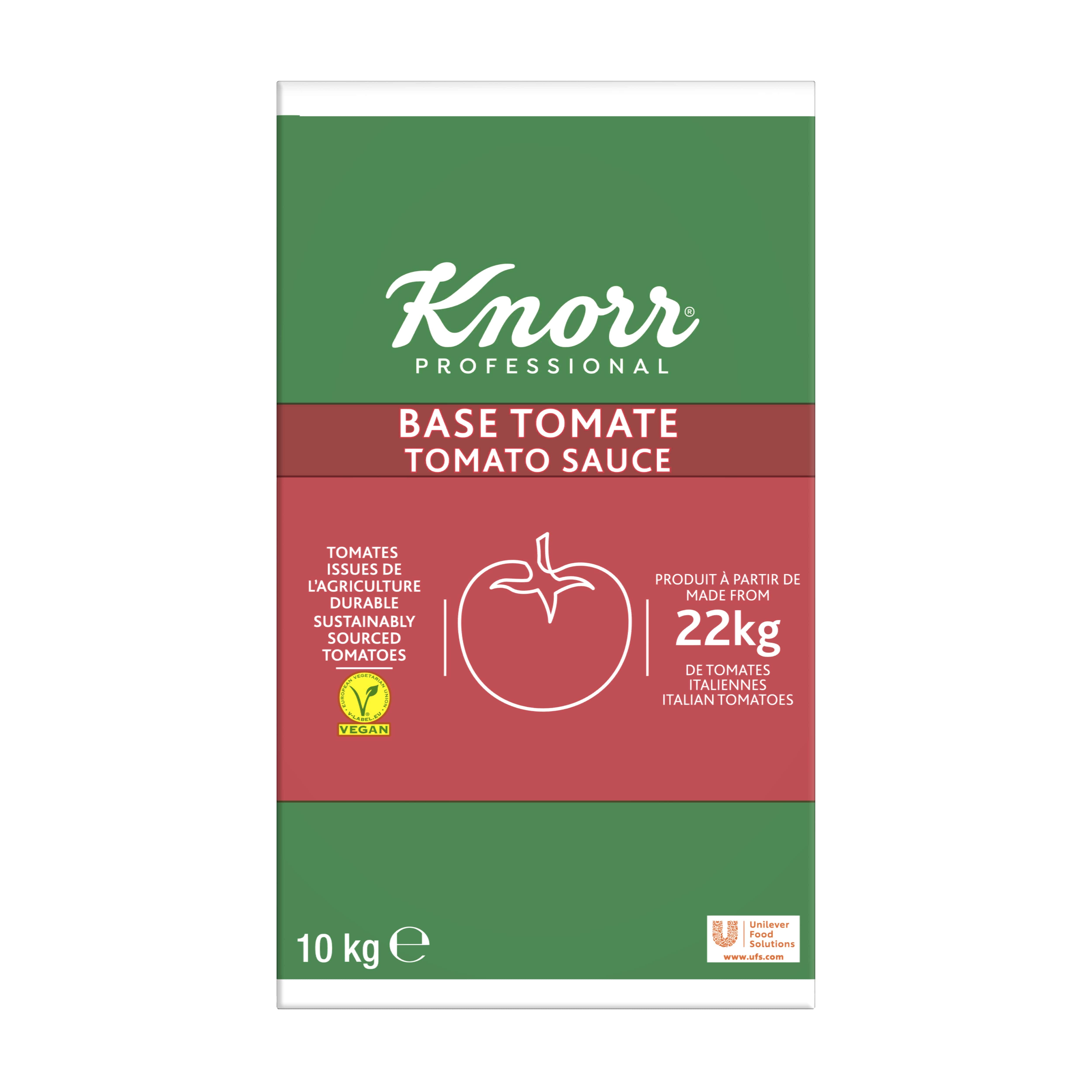 Knorr Σάλτσα Τομάτας 10kg - "Για τη σάλτσα χρειάζεται φυσική γεύση τομάτας και υφή κατάλληλη για πολλές παρασκευές, όπως ζυμαρικά, πίτσα και μαγειρευτά."