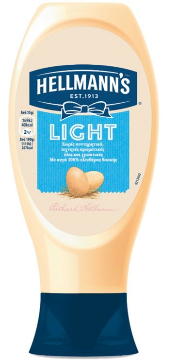 Hellmann's Μαγιονέζα Light Top Down 430 gr