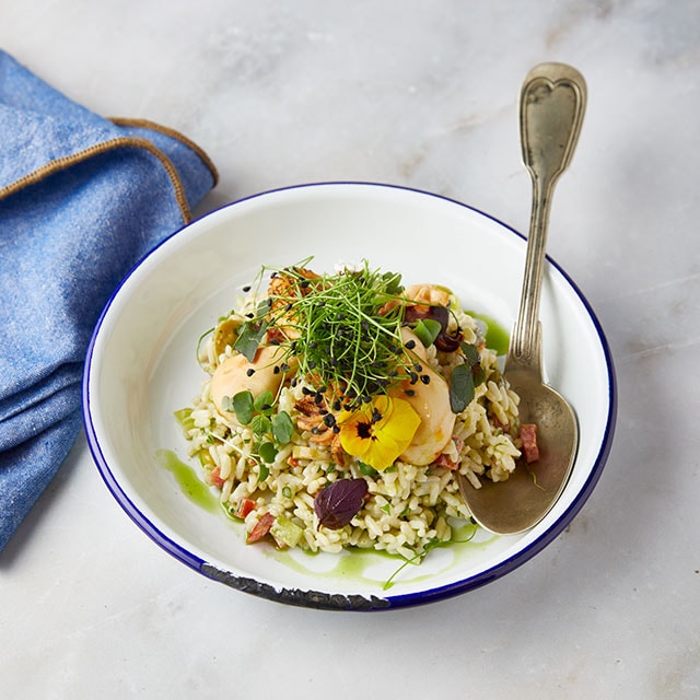 Ρυζοσαλάτα με Θαλασσινά και Αρωματικό Dressing Vegan Μαγιονέζας, Μάραθο και Φινόκιο Ρυζοσαλάτα με Θαλασσινά και Αρωματικό Dressing Vegan Μαγιονέζας, Μάραθο και Φινόκιο