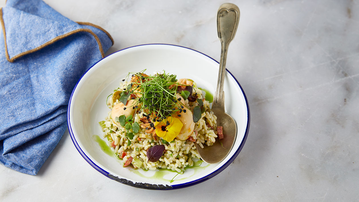 Ρυζοσαλάτα με Θαλασσινά και Αρωματικό Dressing Vegan Μαγιονέζας, Μάραθο και Φινόκιο – - συνταγή