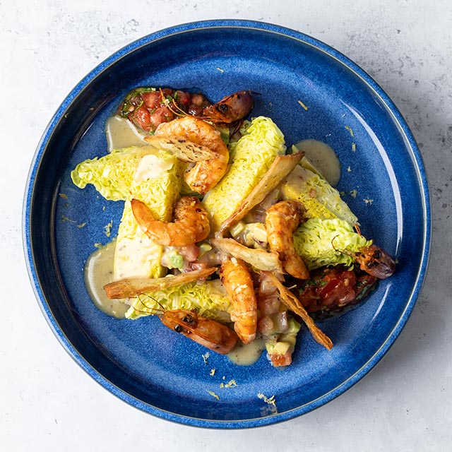 Taco Σαλάτα με Γαρίδες και Αβοκάντο