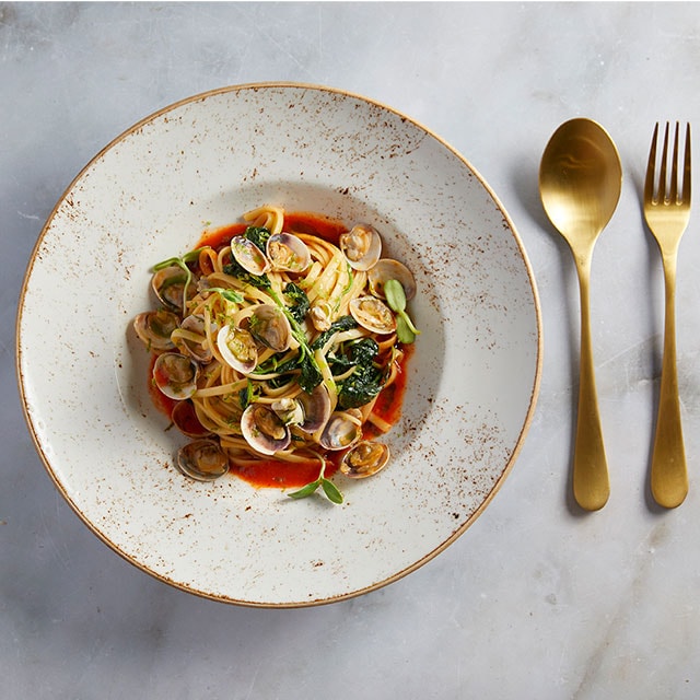 Σπαγγέτι με Γυαλιστερές και Βλήτα