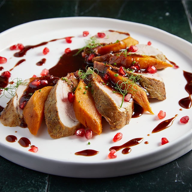 Χοιρινό με Ρόδι και Δεντρολίβανο