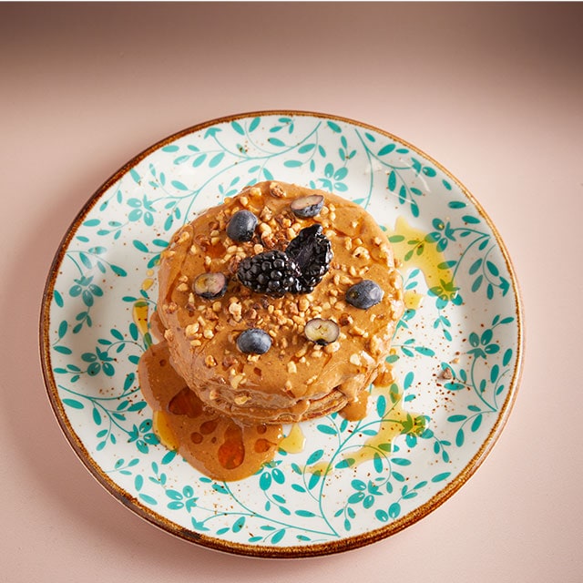 Τραγανά Pancakes με Φυστικοβούτυρο