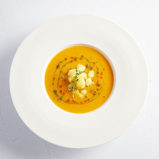 Σούπα Γλυκοπατάτας με Βουτυράτα Νιόκι