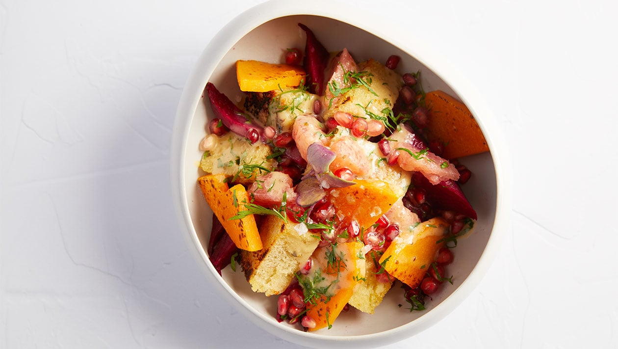 Χειμωνιάτικη Σαλάτα Panzarella με Πολύχρωμες Αποχρώσεις – - συνταγή