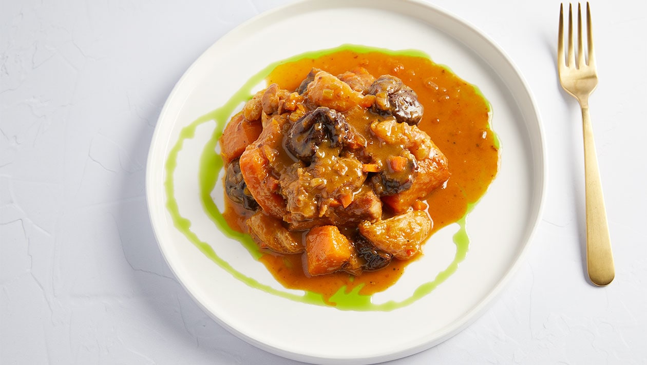 Χοιρινό με Δαμάσκηνα και Πορτοκάλι – - συνταγή