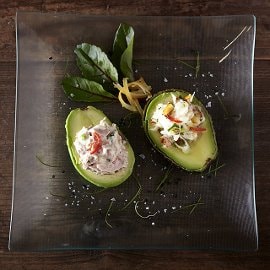 Τάπας Αβοκάντο γεμιστό με Αρωματικό Σεβίτσε Γαρίδας