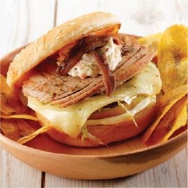 Burger με γευστικό Τόνο και σαλάτα καβουριού