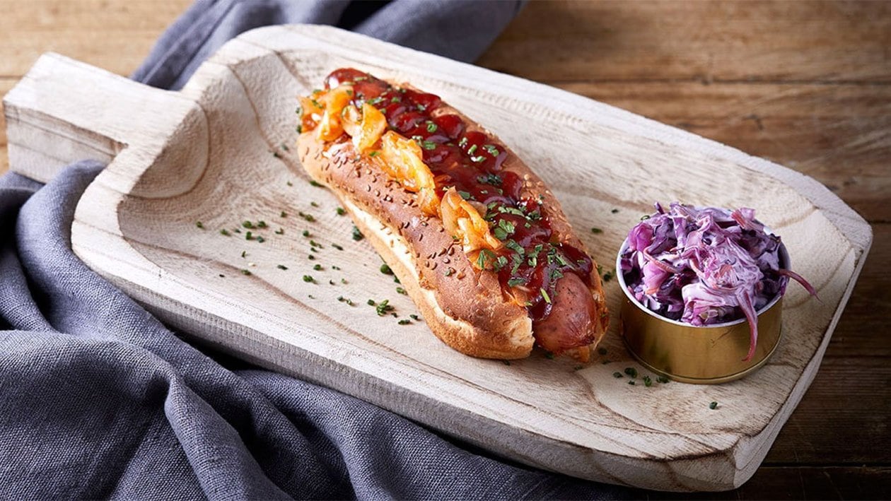 Hot Dog με Βουβαλίσιο Λουκάνικο Μοτσαρέλα αρωματισμένο με Μπάρμπεκιου – - συνταγή