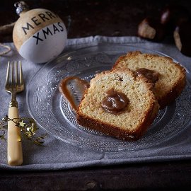 Κέικ Βανίλια με Κάστανο και Κράμπλ Αμυγδάλου Κέικ Βανίλια με Κάστανο και Κράμπλ Αμυγδάλου