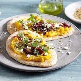 Πίτα με Hummus Κολοκύθας Πίτα με Hummus Κολοκύθας