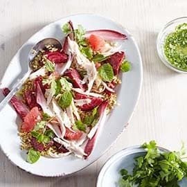 Σαλάτα με Freekeh και Pulled Kοτόπουλο