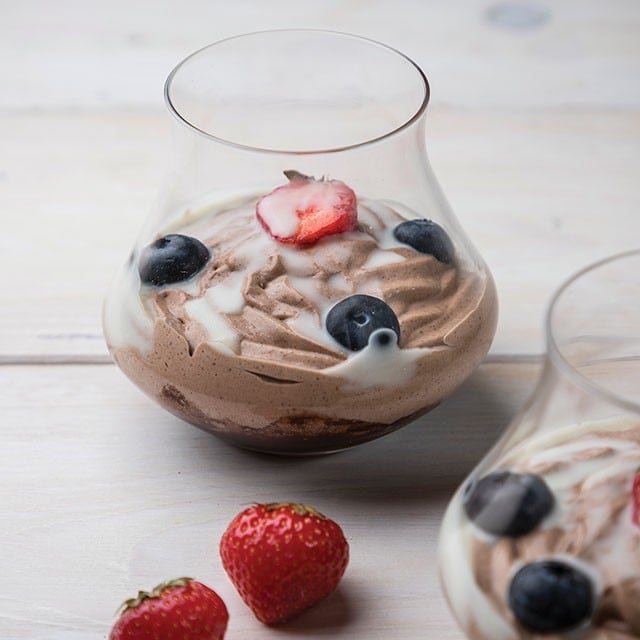 Mousse Panna Cotta με σοκολάτα