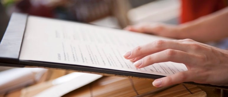 Menu tips